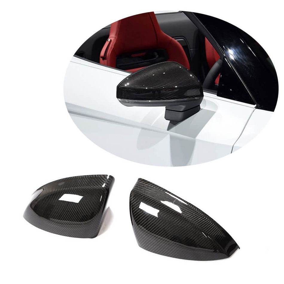 Audi TT TTS TT RS R8 dry carbon fiber add-on mirror covers