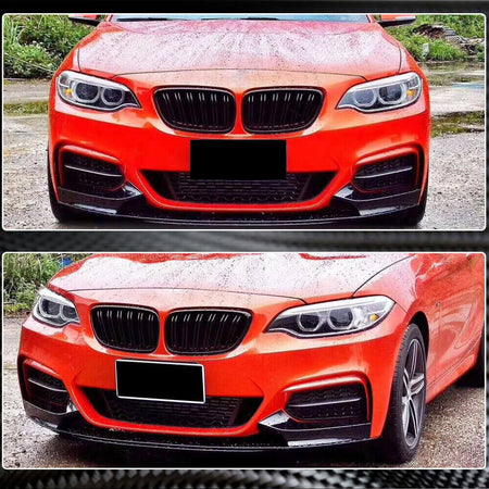 BMW 2 Series F22 M Sport carbon fiber front lip installed