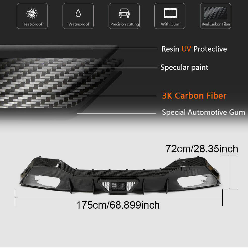 BMW 8 Series G14 G15 dry carbon rear diffuser product guide