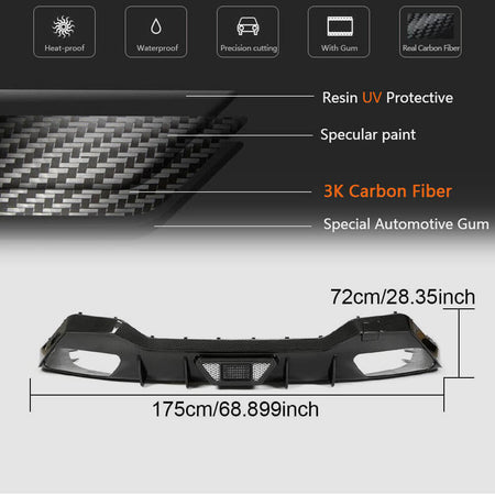 BMW 8 Series G14 G15 dry carbon rear diffuser product guide