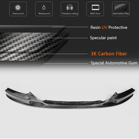 BMW F22 F23 M Sport carbon fiber front lip dimensions guide