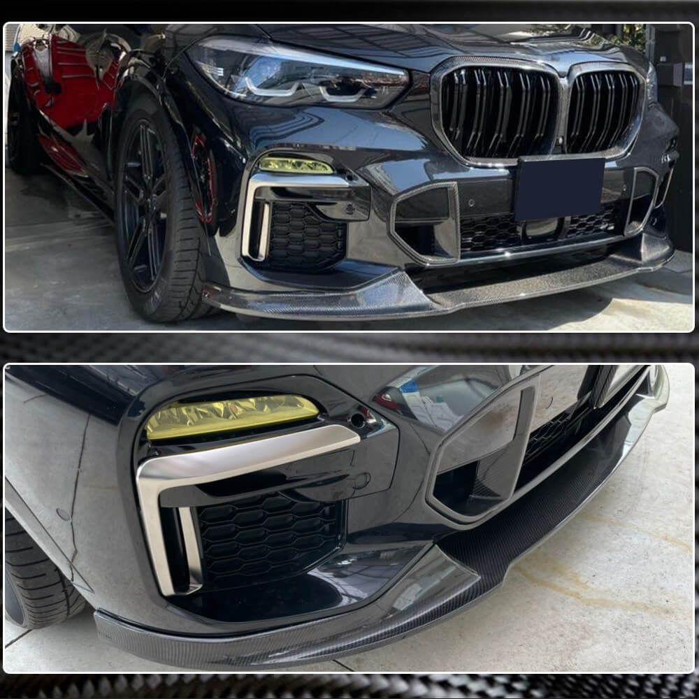 BMW X5 G05 M Sport front splitter installation detail