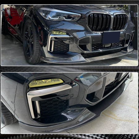 BMW X5 G05 M Sport front splitter installation detail