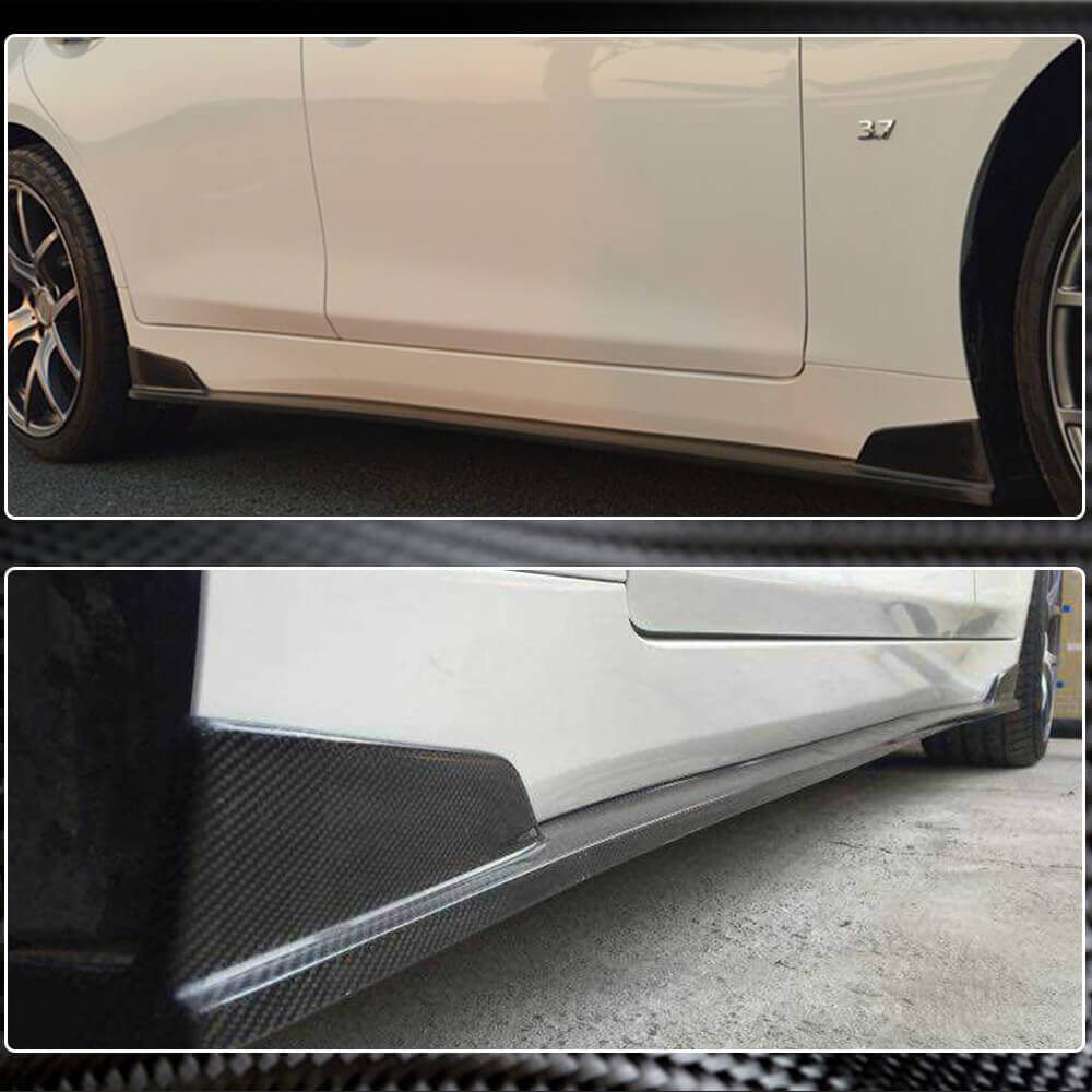 Infiniti Q50 rocker panel extension installed detail