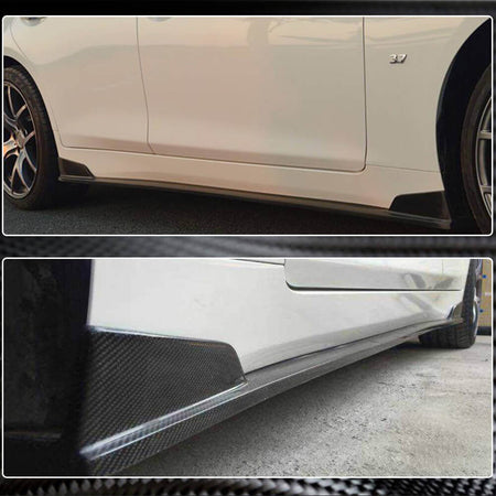 Infiniti Q50 rocker panel extension installed detail
