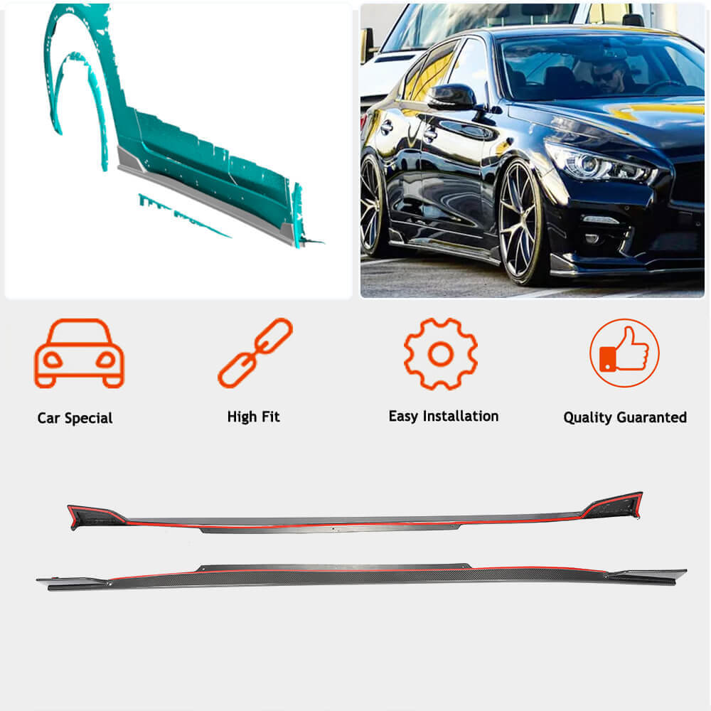 Infiniti Q50 side skirts fitment guide