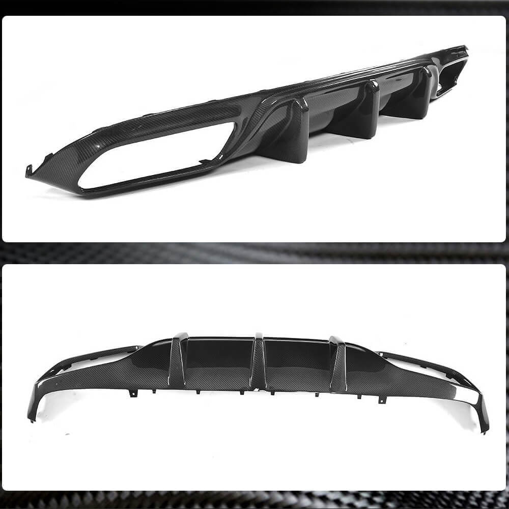 Mercedes C63 carbon fiber rear diffuser product views