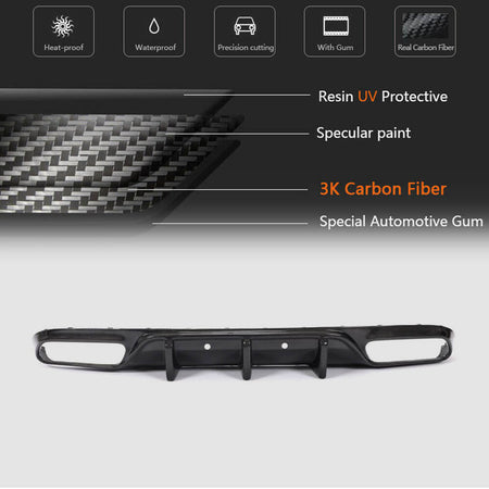 Mercedes C63 carbon fiber rear diffuser width reference