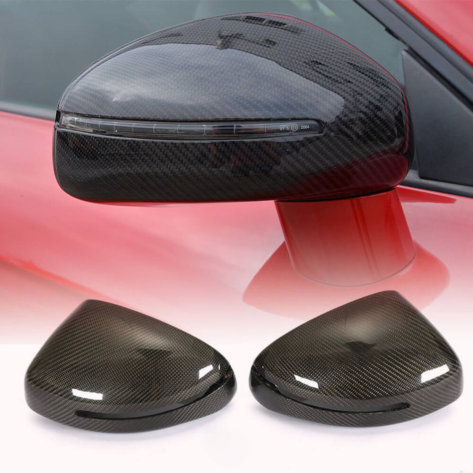 For Audi TT TTS TTRS MK2 2008-2014 R8 2007-2011 Carbon Fiber Replacement Mirror Cover Caps Pair