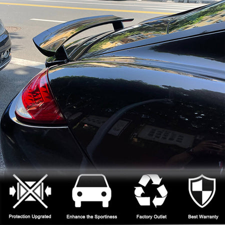 Porsche 987 Cayman Coupe rear spoiler installation position on trunk lid