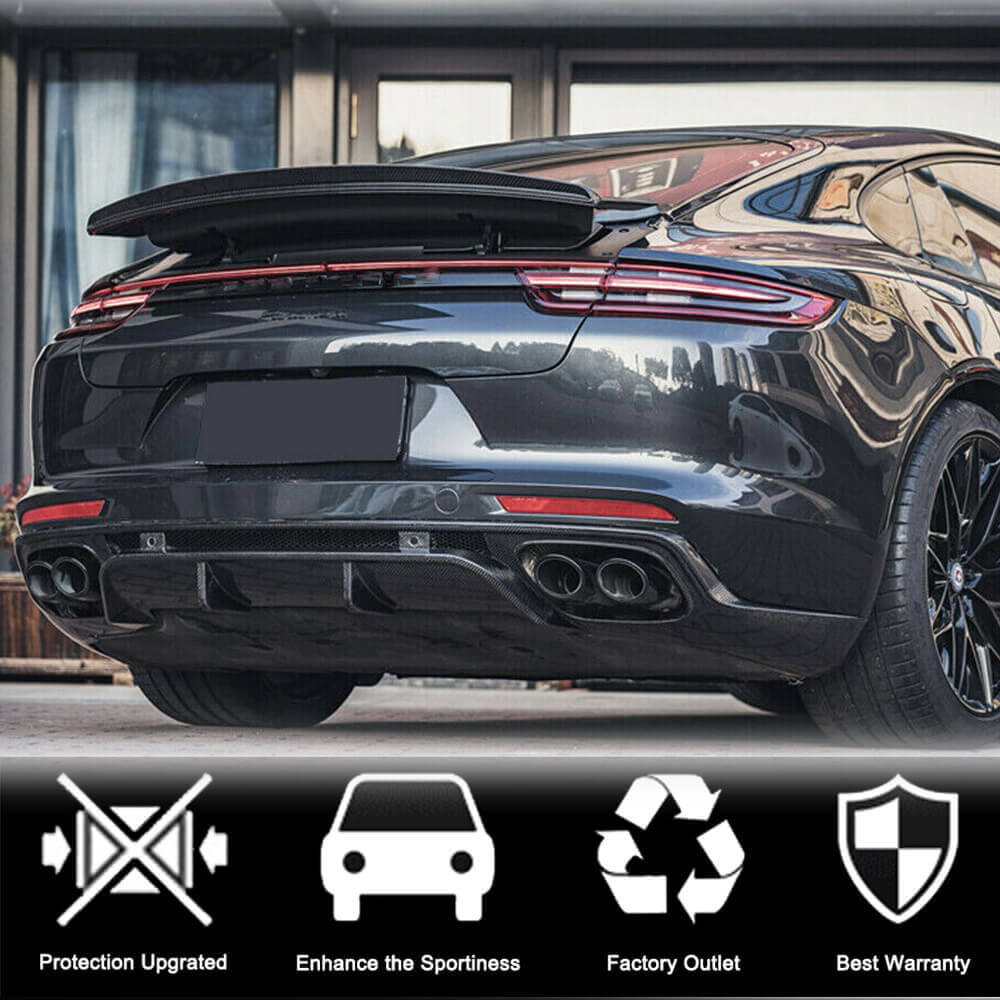 Porsche Panamera 971 trunk spoiler installation position