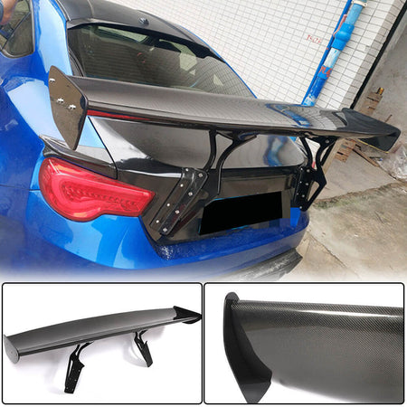 Subaru BRZ carbon fiber GT style rear wing spoiler side view