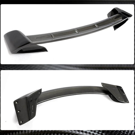 Subaru BRZ carbon fiber rear spoiler side angle view