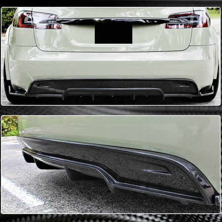 Tesla Model S rear diffuser installed detail