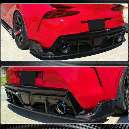 Toyota GR Supra MZ Speed style rear lip installed detail